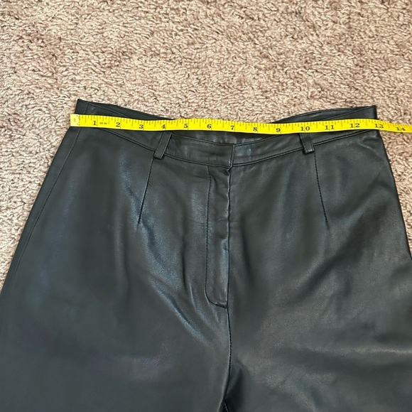 Vintage Y2K 100% Leather Straight Leg Pants Size 4 - Picture 13 of 15